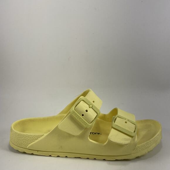 Birkenstock Arizona EVA Sandals Womens Size 38 US Size 7-7.5 Yellow Slide - Picture 1 of 9